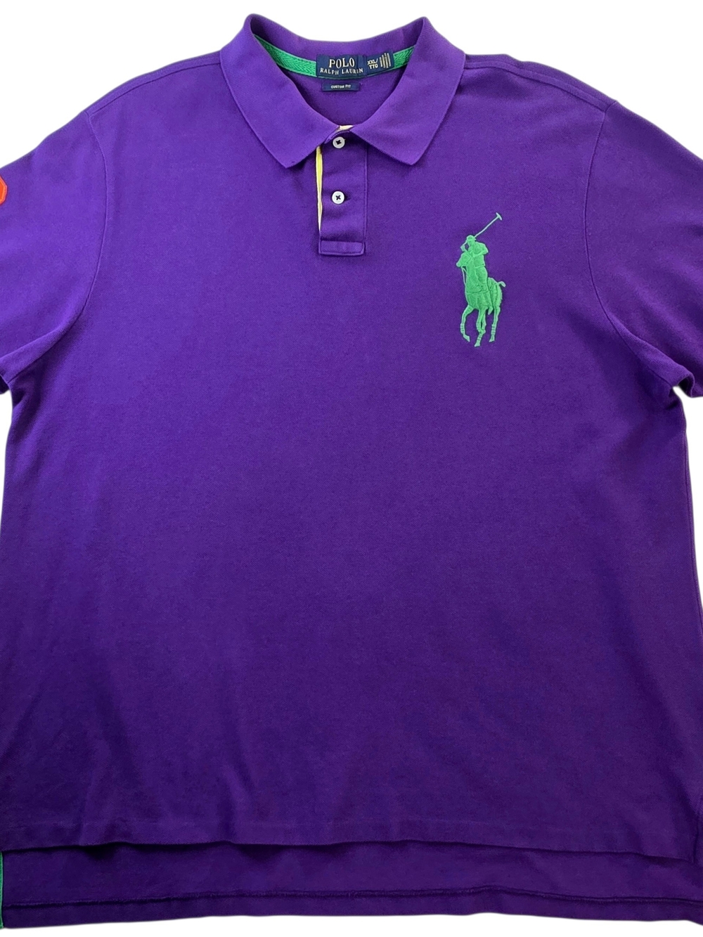 Polo by Ralph Lauren Men's Purple Polo Shirt with Green Pony-Size XXL